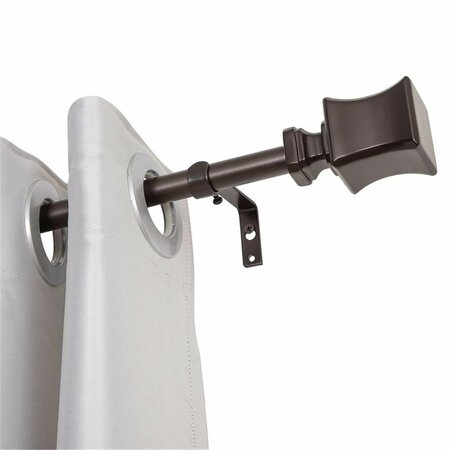 ESCENOGRAFIA 0.75 in. Curtain Rod for 86-120 in. Windows, Oil Rubbed Bronze ES3247337